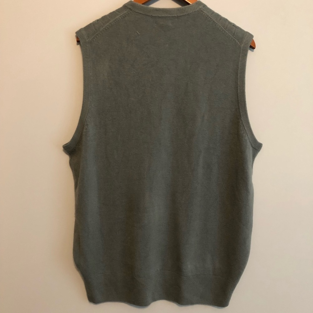 NWT Geoffrey Beene L Grey Soft sweater vest - Picture 5 of 5